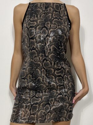 abitino leopardato pailettes