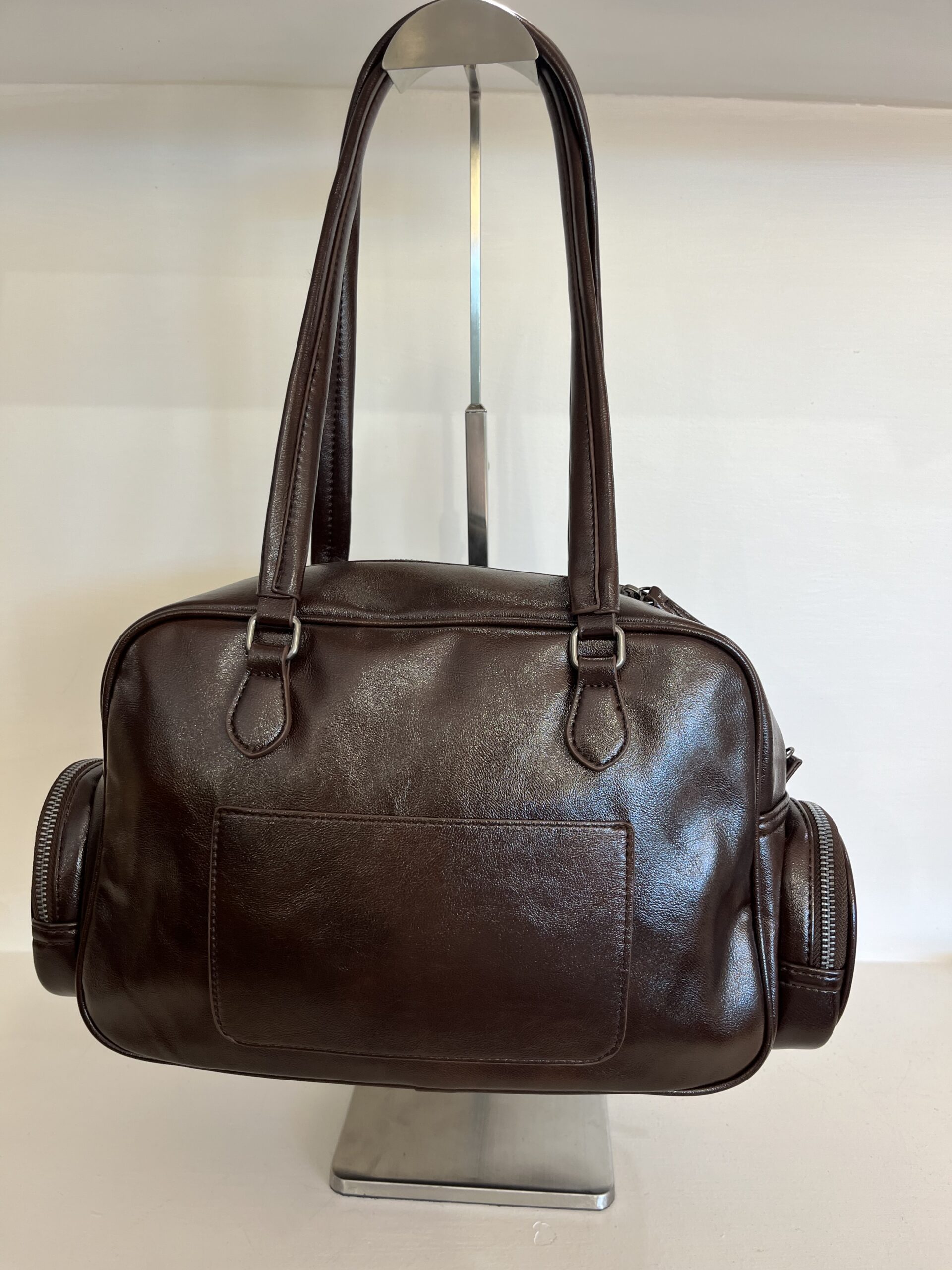 borsa con tasche ecopelle "bleur" borsa con tasche ecopelle "bleur"