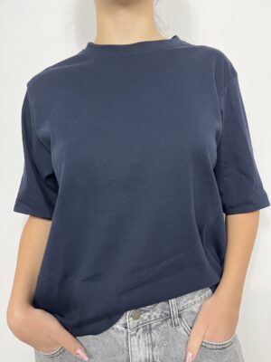 t shirt basic oversize blu