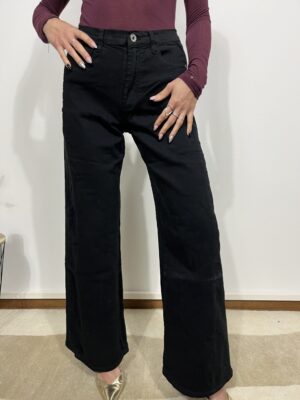 jeans palazzo nero