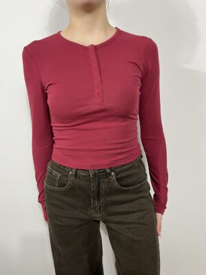 maglietta con bottoncini grigia