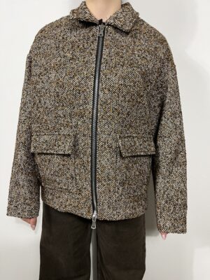 cappotto peloso marrone