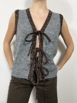 gilet fiocchi leopardato