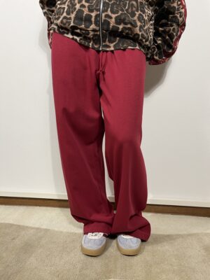 pantalone tuta balloon bordeaux