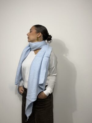 sciarpa semplice celeste