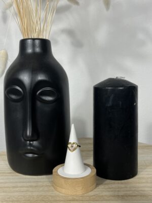 anello cuore con rosa