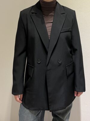 blazer giudi doppiopetto nero