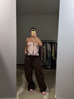 jeans baggy marroni